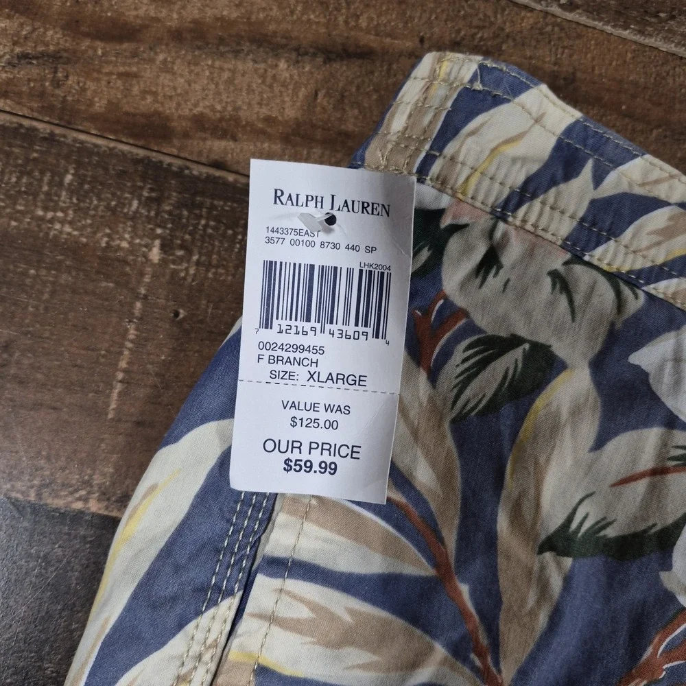 Vintage 90s Polo Ralph Lauren Swim Trunks Shorts Mens XL Floral New